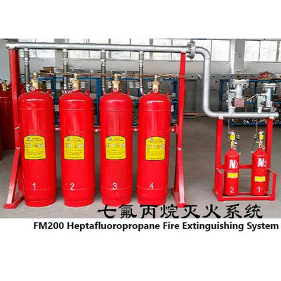 คุณภาพ  Gas Suppression System FM200 Cylinder Non Polluting Pipeline Network Type โรงงาน