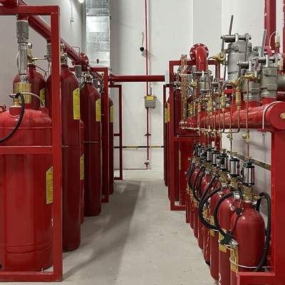ระบบดับเพลิง HFC227ea FM200 เครื่องดับเพลิง Heptafluoropropane 40L - 180L