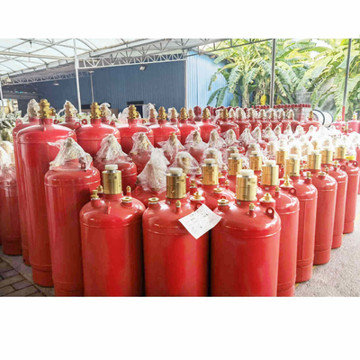 สีแดง Fm200 กระปุกแก๊ส 4.2MPa / 5.6MPa ถังดับไฟ