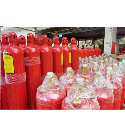 สีแดง Fm200 กระปุกแก๊ส 4.2MPa / 5.6MPa ถังดับไฟ