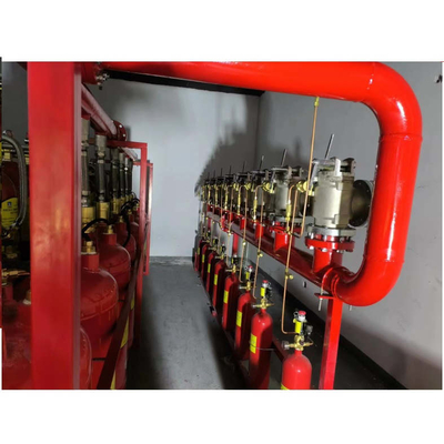 5.6Mpa 120L แบบ FM200 ระบบดับไฟ Heptafluoropropane สีแดง