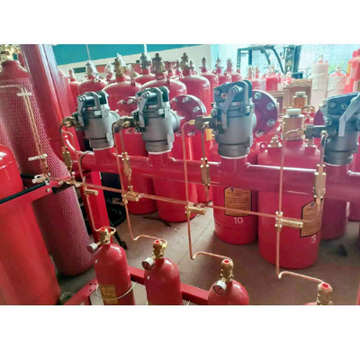 อุปกรณ์ป้องกันไฟ heptafluoropropane FM200 ระบบเครือข่ายท่อ