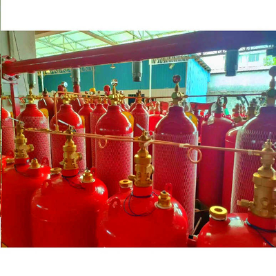 อุปกรณ์ป้องกันไฟ heptafluoropropane FM200 ระบบเครือข่ายท่อ