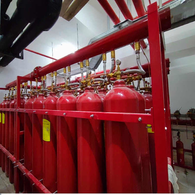 สีแดง 70L - 90L IG100 ระบบดับเพลิงไนโตรเจน