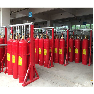 ระบบดับเพลิงแก๊ส 120L เครื่องดับเพลิงอัตโนมัติ Fm200 สีแดง