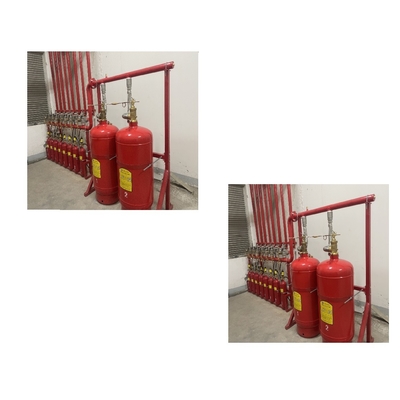 ระบบดับเพลิงแก๊ส 120L เครื่องดับเพลิงอัตโนมัติ Fm200 สีแดง