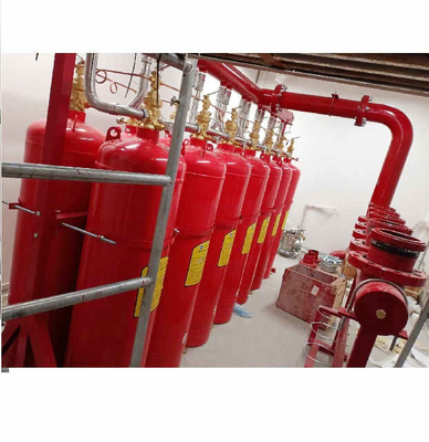ความปลอดภัยสูง ระบบกดก๊าซสีแดง FM200 กระบอก Heptafluoropropane HFC 227ea