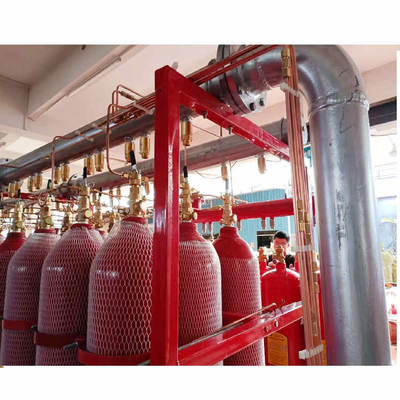5.6Mpa FM200 ระบบการไหลของพิสตัน HFC-227 เครื่องดับเพลิงกล่องสีแดง
